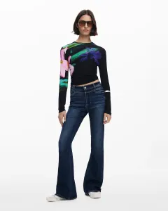 Женские ковбойские джинсы с потертостями Desigual, синий