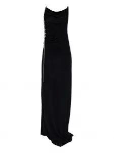 Макси-платье с цепочкой Dsquared2, черный