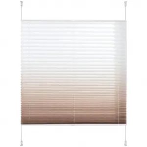 Плиссе Градиент цвета защита от света без сверления, натягивается Liedeco, Kaffee