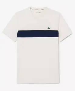 Мужская футболка с коротким рукавом с принтом крокодила Lacoste, загар/бежевый