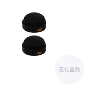 J W Унисекс шапка бини, 2 Pack (Black+Black)