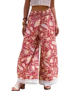 Женские брюки с узором пейсли Wildflower Ways Cupshe, красный