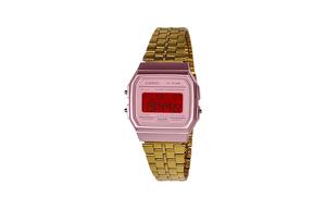 CASIO Часы Retrofit Series Quartz Movement Stainless Steel Strap Watch Men's Watch Pink Watch Dial