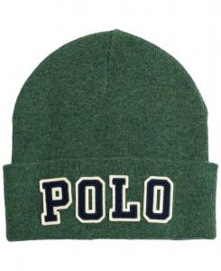 Мужская шапка-бини с нашивками Polo Patch Polo Ralph Lauren, Green