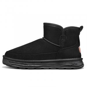 Shiozawa Тёплые износостойкие противоскользящие короткие зимние ботинки мужские Black, цвет Black