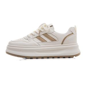 Нескользящие и износостойкие дышащие низкие кроссовки для скейтбординга для женщин RENBEN, Beige Coffee