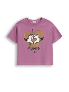 Футболка с короткими рукавами фиолетового цвета Coccodrillo