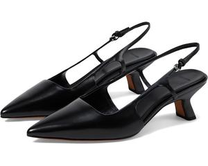 Туфли Vince Bianca Pointed Toe Kitten Heel Slingback, черный