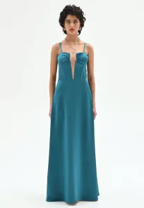 Длинные платья шоколадного цвета для особых случаев Rinascimento, Blu Ottanio