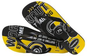 Спортивные мужские горки Top Athletic Slide черные/желтые Havaianas