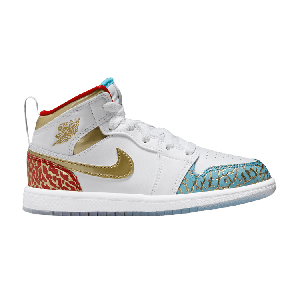 Кроссовки Air Jordan Air Jordan 1 Mid PS 'NC to Chi', белый
