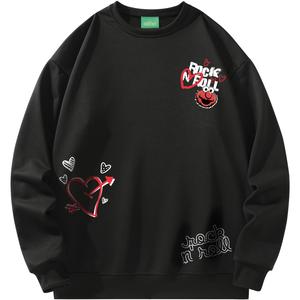 SESAME STREET Толстовка унисекс «УЛИЦА СЕЗАМ», Черный [флис с круглым вырезом]