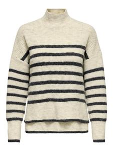 Свитер ONLY ONLFridi, серо-бежевый/темно-серый