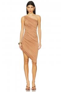 Мини-платье Diana от Norma Kamali, cappuccino