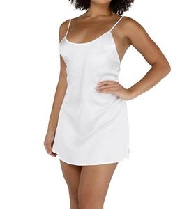 Мягкая атласная сорочка белого цвета Roma Confidential