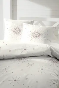 Постельное белье Primera Mako-Satin 155x220 Sun Stars Natural Mauve 243216-77 PRIMERA