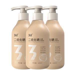 Шампунь с селеном дисульфидом для лечения перхоти, снятия зуда, контроля жирности и увеличения объема волос 361°, selenium disulphide shampoos 420ml*3