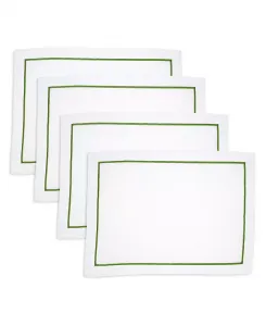 Салфетки под приборы с вышитым узором, набор из 4 шт. Saro Lifestyle, kiwi