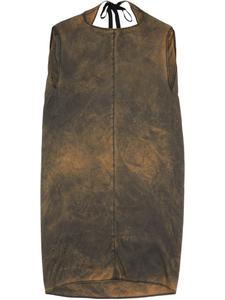 Шелковое платье MM6 Maison Margiela, коричневый