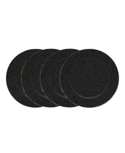 Черные сервировочные тарелки, набор из 4 штук Godinger