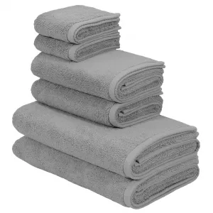Набор полотенец Lana, набор полотенец премиум-класса 600 г/м² Комплект из 6 шт. Высококачественная махровая ткань, мягкая, пушистая Bruno Banani, алюминий