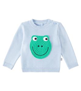 Детская хлопковая толстовка с аппликацией Stella McCartney Kids, светло-синий