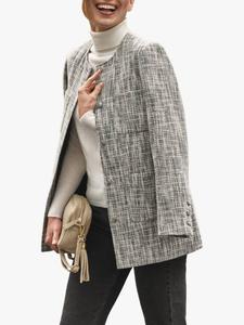 Текстурированная куртка на пуговицах Pure Collection, серый