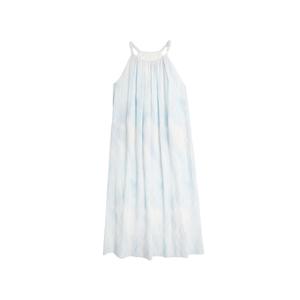 ELLE Слип-платье Women's Blue с круглым вырезом, средней длины