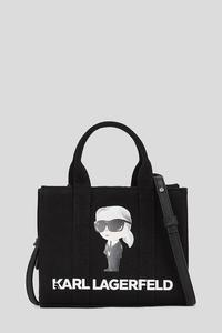 Хлопковая сумка IKON SQUARE Karl Lagerfeld, черный