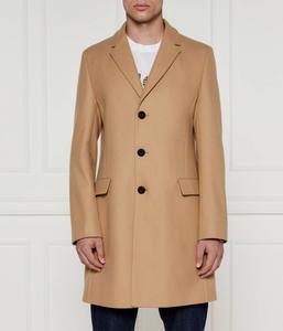 Пальто мужское Hugo Migor шерстяное классического кроя, бежевый
