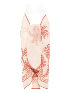 Парео с тканым принтом Zimmermann, розовый