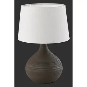 Настольная лампа REALITY MARTIN E14 с выключателем на проводе, сменная лампочка Reality Leuchten, коричневый