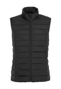 Жилет стеганый, воротник стойка, карманы на молнии, женский Galeria, черный