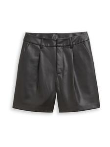 TOM TAILOR DENIM Шорты с защипами Regular в черном цвете