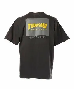 Футболка с коротким рукавом THRASHER/Thrasher BOX LOGO 5.6oz (мужская) Select Brands, цвет Charcoal