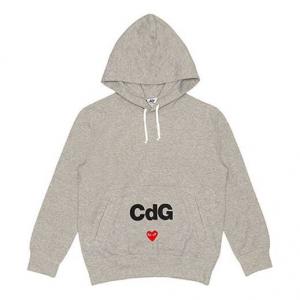 Толстовка x cdg logo drawstring hoodie 'grey' Comme Des Garcons Play, серый