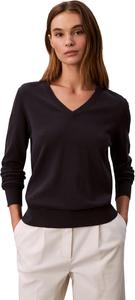 Женский свитер Calvin Klein с V-образным вырезом и монограммой, Inkwell