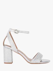 Украшенные кианни босоножки на каблуке Carvela, серебряный