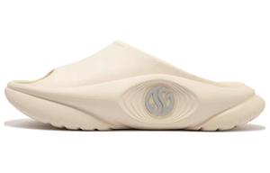 Скользоустойчивые износостойкие шлепанцы мужские бежево-серые 361°, Dune White/Silver White