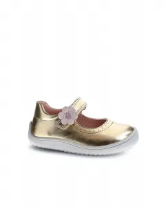 Ботинки для малышей из кожи с липучкой Pablosky, золотой