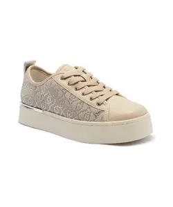 Красивые кожаные кроссовки 02 Liu Jo, бежевый