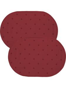 Erwin Müller Набор салфеток из смесовой хлопковой ткани, 2 шт , Neuss, бордовый цвет