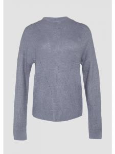 QS Вязаный свитер 5275_бледно-голубого цвета