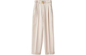Брюки с поясом MIU MIU, нейтрального цвета