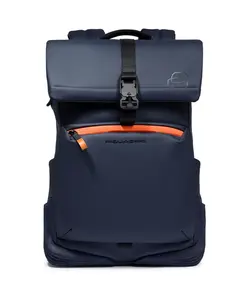 Водонепроницаемый рюкзак для ноутбука с отделением для iPad, ударопрочной подкладкой и защитой от RFID-сканирования. Piquadro, синий