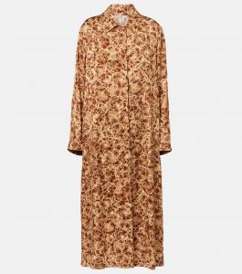 Пальто с леопардовым принтом Dries Van Noten, кэмел