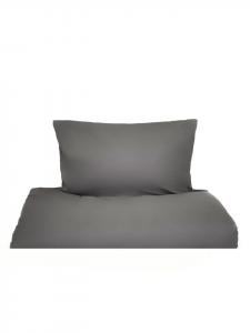 Однотонное постельное белье, 100% хлопок, антрацитового цвета COFI 1453, 135 x 200 см