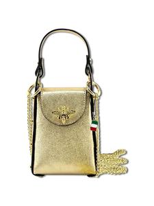 Наплечная сумка Florence Umhängetasche Leder gold ca. 13cm