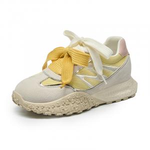 Нескользящие, износостойкие, дышащие, легкие, увеличивающие рост, низкие повседневные туфли для женщин KEJIANNI, Yellow