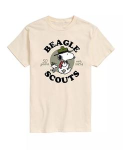 Мужская футболка с короткими рукавами Hybrid Apparel Snoopy Woodstock Beagle Scout AIRWAVES, бежевый